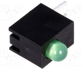 H30C-1GD, LED; в корпусе; зеленый; 3мм; Кол-во диод: 1; 20мА; 80°; 1,6?2,6В