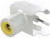 589, RCA Phono Connectors Ylw Snapfit 90deg PC .465x.571x.328