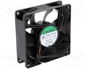 EF80252S2-A99, Вентилятор осевой, 24ВDC, 80x80x25мм, подшипник скольжения, 62,86куб.м/ч, 30дБА