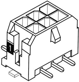 43045-1620, Headers &amp; Wire Housings MicroFit 3.0 V Hdr Nail DR 30Au 16Ckt