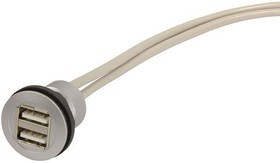 09454521952, Straight, Panel Mount, Socket Type A to A 2.0 USB Connector