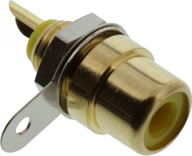 BPJF04AUX, RCA Phono Connectors FRONT MT JACK YELLOW BPJF04AUX, RCA Phono Connectors FRONT MT JACK YELLOW