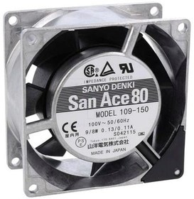 Вентилятор Sanyo Denki 109-150 100V 0.13/0.11A 9/8W 80x38 2pin