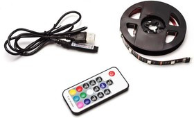 10-69, ТВ подсветка, комплект светодиодной ленты, RGB, 5В, 7.2Вт/м, 30SMD(5050)/м, IP20, 0.5м