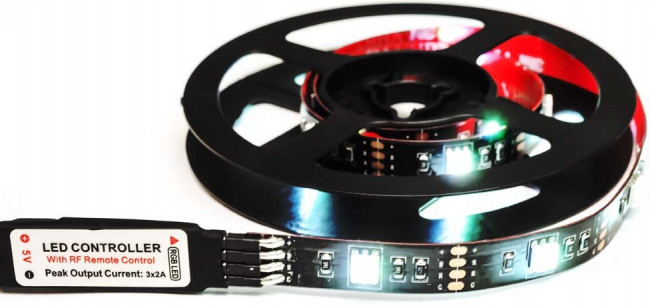 10-69, ТВ подсветка, комплект светодиодной ленты, RGB, 5В, 7.2Вт/м, 30SMD(5050)/м, IP20, 0.5м