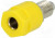 PJ3230-Y, Гнездо, "банан" 4мм, 36А, 60ВDC, Отв: d8мм, желтый, никелированные