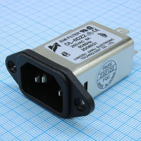DL-6DZ2, Однофазный сетевой фильтр 6А 250В