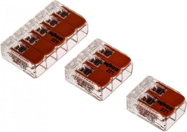 887-957, L-BOXX Mini, 221 Series Lever Connector Set, 2, 3-Way, Cage Clamp Termination