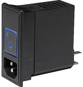 3-137-412, AC Power Entry Modules Smart IEC Appliance Inlet, Protection Class I, 10A / 250 VAC, 50Hz, C14, RGB Backlight, Smart API, V-Lock