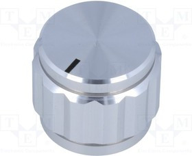 GS6.4-22X19, Ручка, с указателем, алюминий, dоси: 6,35мм, d22x19мм, серебристый