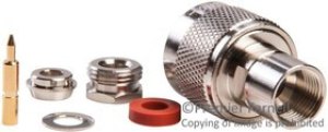 000-34025-RFX, RF/COAXIAL N PLUG STR 50 OHM CLAMP/SOLDER