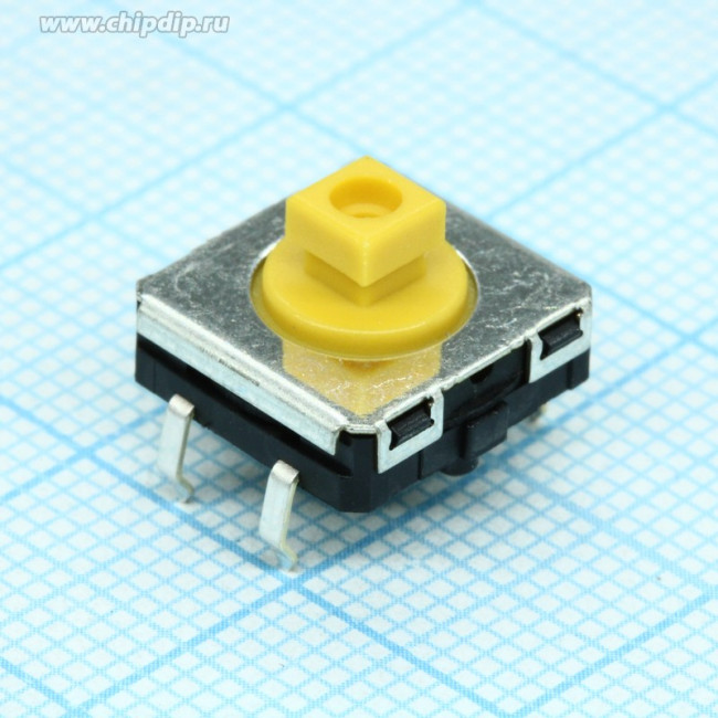 B3W-4055, Tactile Switches 12x12mm NoGroundTerm Prjctd 7.3mmH 350OF