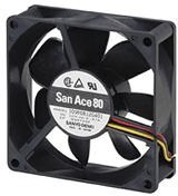 109R0812S401, 109R Series Axial Fan, 12 V dc, DC Operation, 72m³/h, 2.16W, 180mA Max, 80 x 80 x 25mm 109R0812S401, 109R Series Axial Fan, 12 V dc, DC Operation, 72m³/h, 2.16W, 180mA Max, 80 x 80 x 25mm
