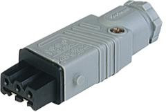 STAK 3 GREY*, RECTANGULAR CONN, RCPT, 3+PE, SCREW