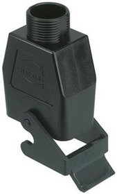 19120080729, Heavy Duty Power Connectors CABLE TO CABLE HOOD BLK 1 LVR LCKING