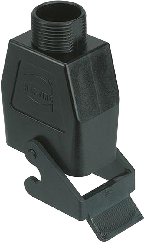 19120080729, Heavy Duty Power Connectors CABLE TO CABLE HOOD BLK 1 LVR LCKING