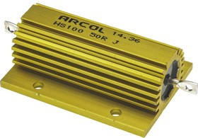 HS100 50R J, 50 100W Wire Wound Chassis Mount Resistor HS100 50R J ±5%
