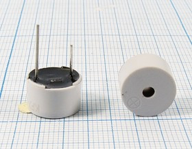 Зуммер магнитоэлектрический с генератором, размер 12x 8, напряжение 3В, частота 3.1кГц, контакты 2P7