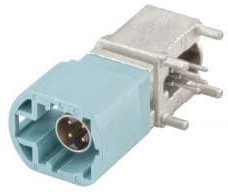 D4S20G-400A5-O, RF Connectors / Coaxial Connectors Right Angle Plug PCB w/Housing T&amp;R LGreen