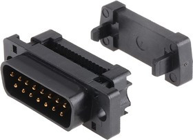 15 Way Cable Mount D-sub Connector Plug, 2.77mm Pitch