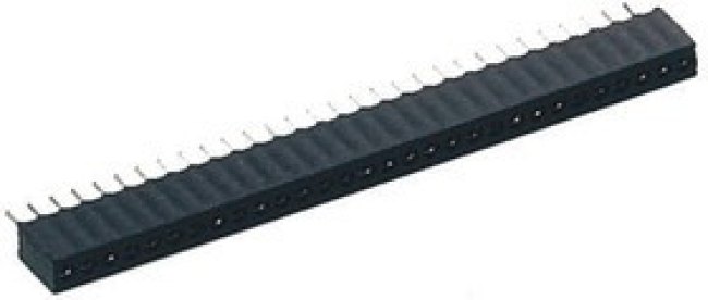 851-87-009-10-001101, 9 Way Straight Through Hole 1.27mm SIL Socket, Solder, 1A 100 V ac, 150 V dc