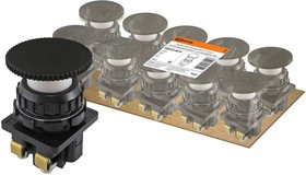 Выключатель кнопочный КЕ 021-У2-исп.2 гриб без фиксации черный 1з+1р 10A 660B IP40 TDM