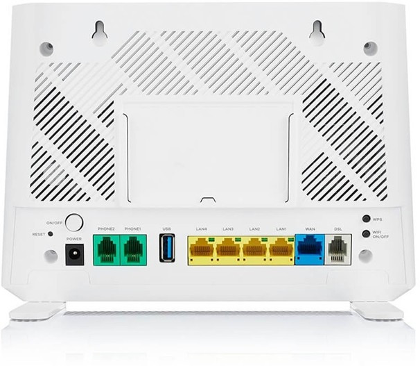 Wi-Fi роутер ZYXEL DX3301-T0, AX1800, VDSL2/ADSL2+, белый [dx3301-t0-eu01v1f]