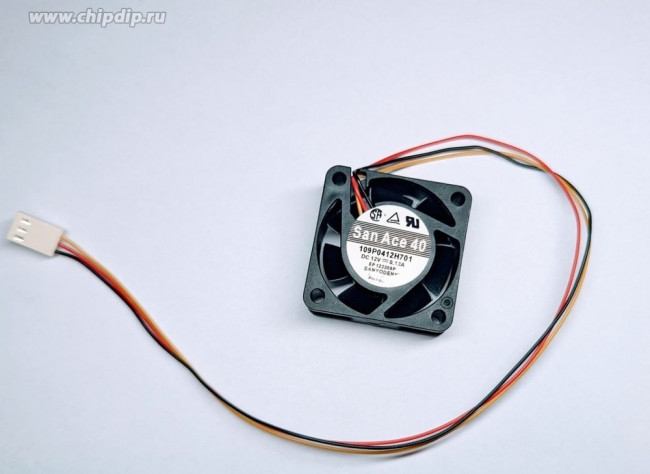 Вентилятор Sanyo Denki San Ace 40 109P0412H701 12V DC 0.13A 40X15 3pin Вентилятор Sanyo Denki San Ace 40 109P0412H701 12V DC 0.13A 40X15 3pin