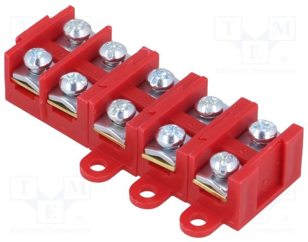 E.4003R, Клеммник, зажим под винт, 1,5-4мм2, 380В, Кол-во полюс: 5