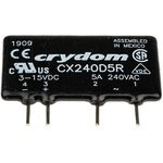 CX240D5R, Реле 3-15VDC, 5A/240VAC (OBSOLETE)