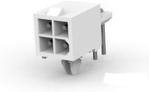 1586610-1, Pin &amp; Socket Connectors HDR 4 POS R/A MINI