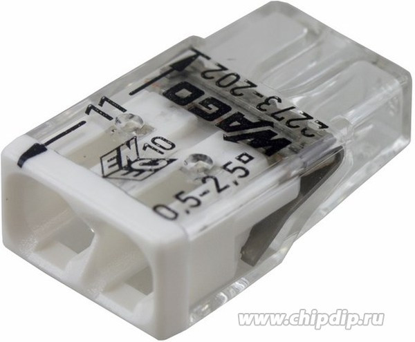 07-5131, 2273-202 Экспресс-клемма 2-проводная до 2,5 мм², (100 шт./уп.) 07-5131, 2273-202 Экспресс-клемма 2-проводная до 2,5 мм², (100 шт./уп.)