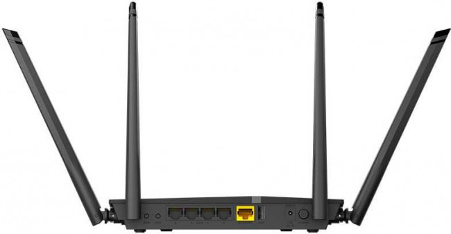 Wi-Fi роутер D-Link DIR-825/RU/R, AC1200, черный