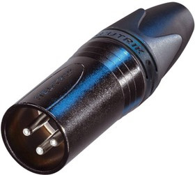NC3MXX-BAG-D, XLR Connectors 3P M CBL END XX SER BLACK/SILVER BULK