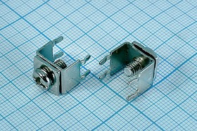 Клемма винтовая на плату; Q-15130 клемма винт М4,0x9\\4P\0,75~2,1S\ плат\\Ni\QKZ-13\
