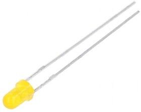 NTE3143, LED; 3mm; orange; 35mcd; 40°; Front: convex; 2.05V; Pitch: 2.54mm