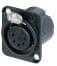 NC5FD-LX-BAG, XLR Connectors Recpt DLX 5 pin F solder; black/silver