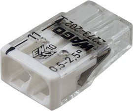 Клемма 2-х проводная 2х(0.5-2.5мм) для распред. короб. (без пасты) WAGO 2273-202 Клемма 2-х проводная 2х(0.5-2.5мм) для распред. короб. (без пасты) WAGO 2273-202