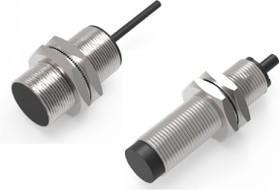 TDN18-08HC индуктивный датчик, Sn=8 мм, корпус М18 латунь, не заподлицо, NC, 10...60VDC, 500 Гц, кабель 2 м