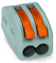 Wago клеммы для всех типов проводников; макс. 4 мм²; 2-проводн.; с рычагами; серый корпус, упаковка 50 шт Wago клеммы для всех типов проводников; макс. 4 мм²; 2-проводн.; с рычагами; серый корпус, упаковка 50 шт