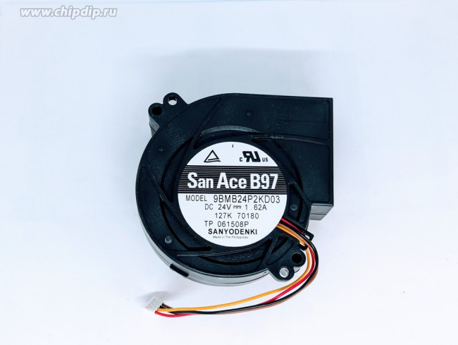 Вентилятор San Ace B97 9BMB24P2KD03 DC 24v 1.62A 3pin улитка 127K71390 / 127K70180