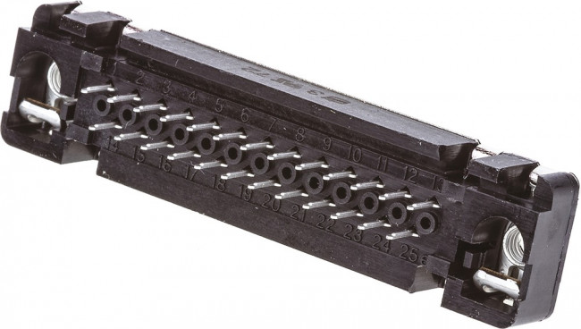 09663117501, D-Sub Standard Connectors DSUB SV FEM SSDP STR 25P PL3 NUT M3