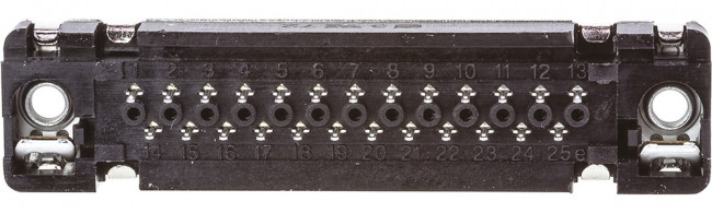 09663117501, D-Sub Standard Connectors DSUB SV FEM SSDP STR 25P PL3 NUT M3