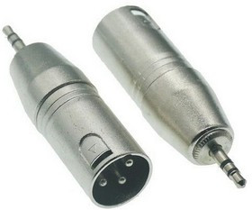 JD-487 / XLR 3P M-mini jack 3.5 M, Переходник микрофонный JD-487 XLR 3pin штекер (папа)-mini Jack 3.5 штекер (папа), 48 В, -20...+50°C, цве