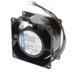 8560N, AC Axial Fan, серия 8000N, IP20, 115V / 230V, Square, 80 мм, 38 мм, Скольжения, 34 фут³/мин