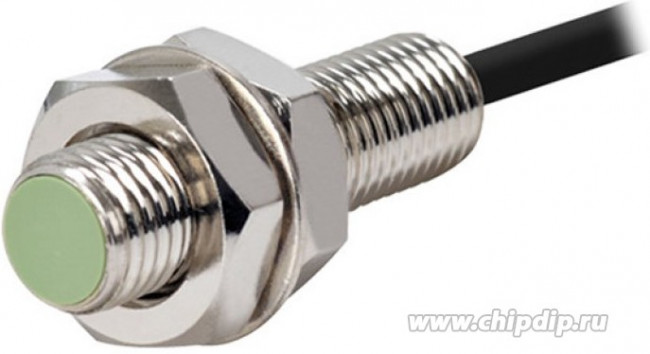 PR08-1.5DN Индуктивный трёхпроводный датчик в стандартном корпусе 30мм с индикатором и кабелем 2м, M8x1, NPN НО, зона срабатывания 1,5мм