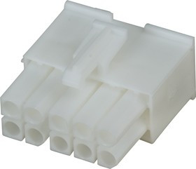 770580-1, Прямоугольный разъем питания, 10 контакт(-ов), Серия MATE-N-LOK, Монтаж на Кабель, Обжим, 4.14 мм