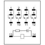 Промежуточное реле; 4 перекидных контакта 6А ~ 24В AC RP434802405