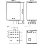 Промежуточное реле; 4 перекидных контакта 6А ~ 24В AC RP434802405