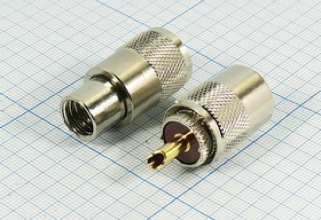 Штекер UHF на кабель RG213, накручивающийся на кабель, позолоченный центральный контакт; Q-399 Z штек UHF\RG213\\вкруч\ \[QUHFZ-U213P]